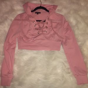 Fashion nova cropped hoodie